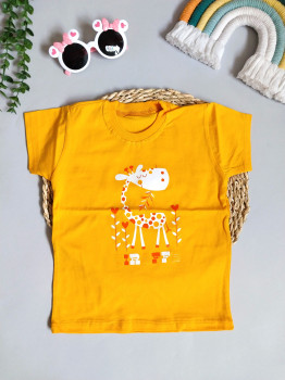 تیشرت دخترانه بچگانه طرح زرافه